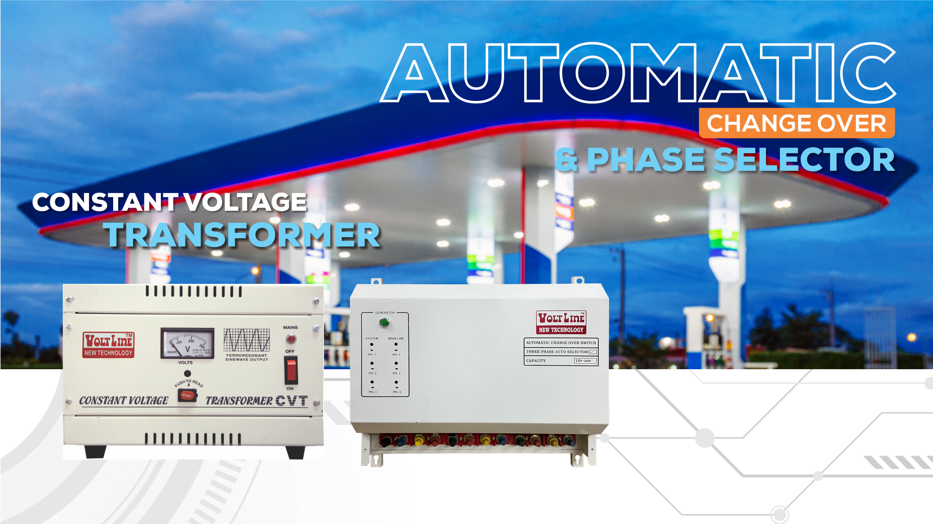 Automatic Changeover & constant voltage transformer